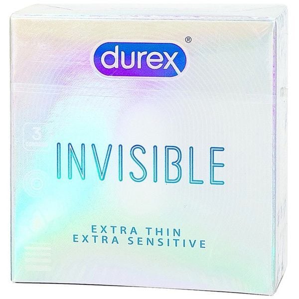 Bao cao su Durex Invisible Extra Thin Extra Sensitive siêu mỏng, vừa vặn và ôm sát