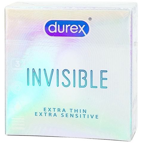 Bao cao su Durex Invisible Extra Thin Extra Sensitive siêu mỏng, vừa vặn và ôm sát