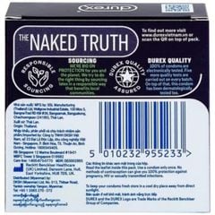 Bao cao su Durex Performa kéo dài thời gian quan hệ, chứa gel bôi trơn, size 52mm
