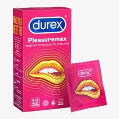 Bao cao su Durex Pleasuremax có gân và gai (chấm nổi), size 56mm