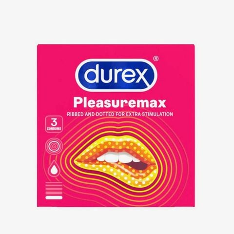 Bao cao su Durex Pleasuremax có gân và gai (chấm nổi), size 56mm