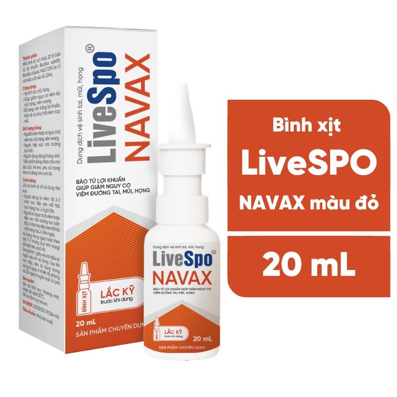 Bình xịt vệ sinh tai, mũi, họng LiveSpo Navax - Giải pháp hiệu quả phòng ngừa viêm đường hô hấp