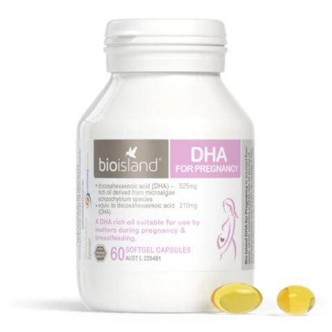 Viên uống bổ sung DHA cho bà bầu Bio Island của Úc, hộp 60 viên