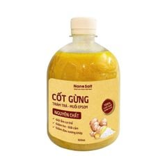 Cốt gừng tràm trà muối Epsom, nước cốt pha tắm cho bé và ngâm chân cho cả gia đình, chai 500ml