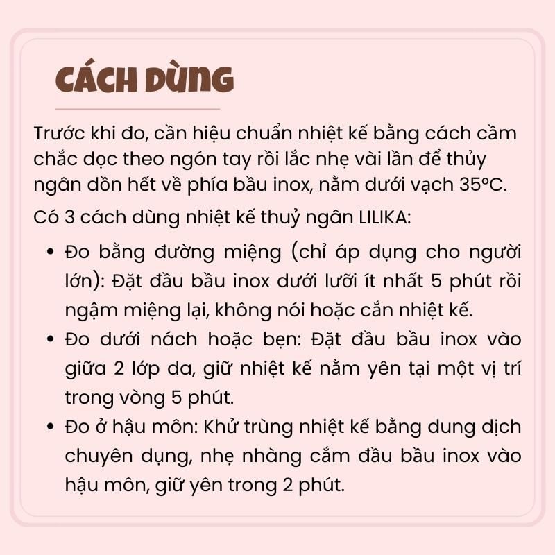 Nhiệt kế thuỷ ngân LILIKA