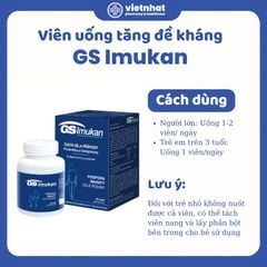 Viên uống GS Imukan bổ sung lợi khuẩn, tăng đề kháng trẻ em và người lớn, hộp 30 viên