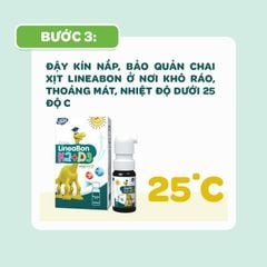 LineaBon D3K2 dạng xịt cho trẻ từ 0 tháng tuổi - Giảm quấy khóc về đêm, ngủ ngon hơn, Lọ 10ml