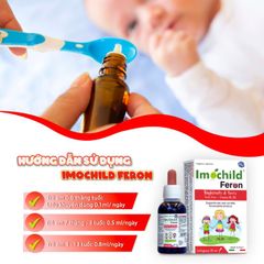Imochild Feron - Giải Pháp Bổ Sung Sắt Hữu Cơ , An Toàn Hiệu Quả Cho Trẻ Sơ Sinh Và Trẻ Nhỏ, chai 30ml