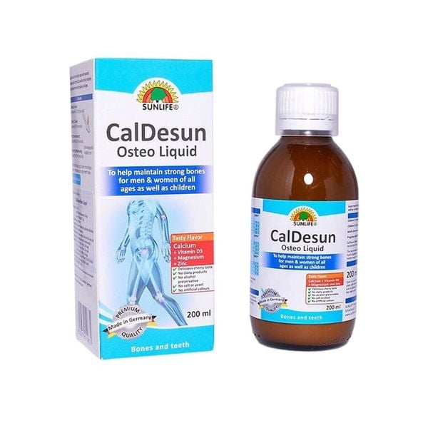Canxi CalDesun - Bổ sung canxi và khoáng chất, hỗ trợ tăng tăng chiều cao cho trẻ, nhập khẩu từ Đức, chai 200ml