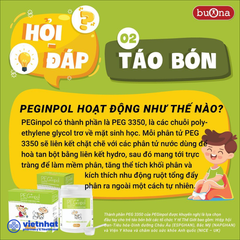 Bột nhuận tràng PEGinpol Buona - Giải Pháp Hiệu Quả Cho Trẻ Bị Táo Bón, nhập khẩu từ Ý