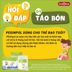 Bột nhuận tràng PEGinpol Buona - Giải Pháp Hiệu Quả Cho Trẻ Bị Táo Bón, nhập khẩu từ Ý