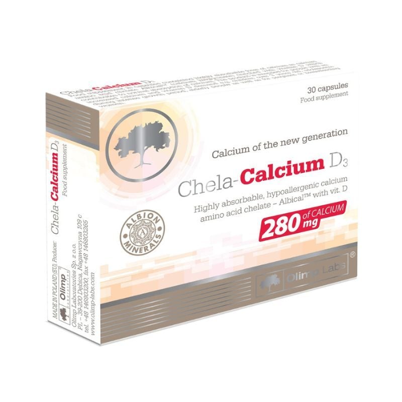 Canxi Chela Calcium D3 (canxi bisglycinate) - Bổ sung Canxi Hữu Cơ Cho Bà Bầu Và Sau Sinh, người lớn, hộp 30 Viên
