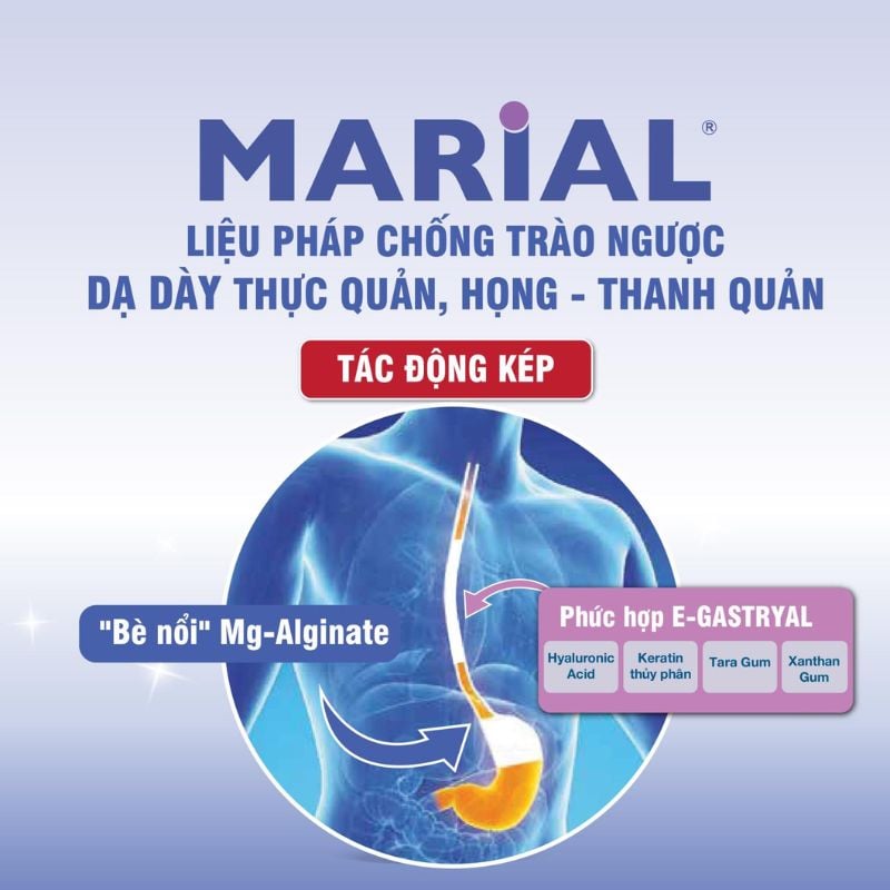 nhathuocvietnhat.vn-Marial Gel chống trào ngược dạ dày thực quản từ Ý, bảo vệ và phục hồi niêm mạc, hộp 20 gói