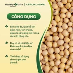 Mầm Đậu Nành Lecithin Healthy Care - Hỗ trợ giảm cholesterol, tăng cường chức năng gan, hộp 100 viên