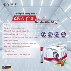 CH Alpha Plus - Hỗ trợ tái tạo sụn khớp, tăng cường sức khoẻ xương khớp (Hộp 30 ống)