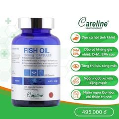 Viên uống dầu cá hồi đại dương Úc Careline Fish Oil 1000mg