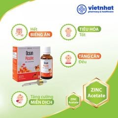 Kẽm hữu cơ nhỏ giọt Orzax Ocean Picozinc - Giúp trẻ ăn ngon, hấp thu tốt, tăng đề kháng, tăng cân khỏe mạnh