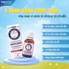 Men vi sinh 10 chủng BioAmicus Complete giúp bổ sung lợi khuẩn, tăng đề kháng lọ 10ml