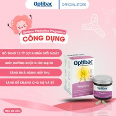 Men vi sinh Optibac Pregnancy - Giải pháp bổ sung lợi khuẩn cho phụ nữ mang thai và cho con bú, hộp 30 viên