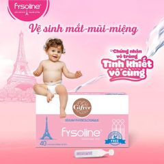 Nước muối sinh lý Fysoline hồng vệ sinh tai, mũi, mắt hằng ngày cho trẻ sơ sinh và trẻ nhỏ, hộp 40 ống x 5ml