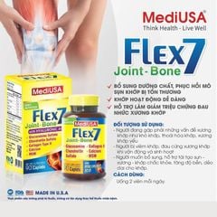 Viên bổ xương khớp MediUSA Flex 7 Joint-Bone - Giải pháp toàn diện cho sức khỏe xương khớp, Hộp 30 viên