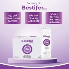 Sắt nước hướng đích Bestifer Mom cho mẹ bầu và sau sinh, giảm thiếu máu do thiếu sắt, hộp 24 gói