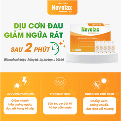Viên đặt trĩ Novolax Hemorr Suppo – Dịu cơn đau, giảm ngứa rát sau 2 phút