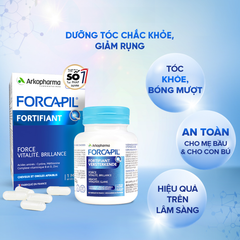 Forcapil Fortifiant - Bí quyết cho mái tóc chắc khỏe, bóng mượt chỉ sau 3 tháng sử dụng, hộp 60 viên