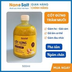 Cốt gừng tràm trà muối Epsom, nước cốt pha tắm cho bé và ngâm chân cho cả gia đình, chai 500ml