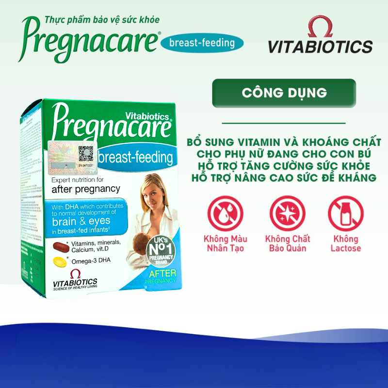 Vitamin tổng hợp sau sinh Pregnacare Breast feeding Bú Anh - Nhập khẩu chính hãng