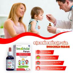 Imochild Feron - Giải Pháp Bổ Sung Sắt Hữu Cơ , An Toàn Hiệu Quả Cho Trẻ Sơ Sinh Và Trẻ Nhỏ, chai 30ml