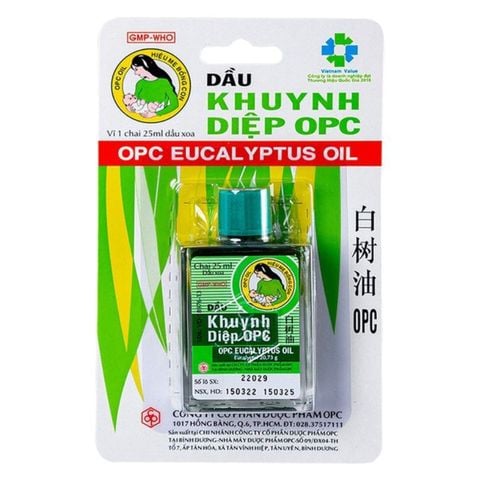 Dầu Khuynh Diệp OPC hỗ trợ cảm cúm, sổ mũi, nghẹt mũi (25ml)