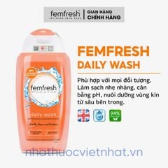 Dung dịch vệ sinh phụ nữ khử mùi Femfresh Daily Intimate Wash 250ml, nhập khẩu chính hãng