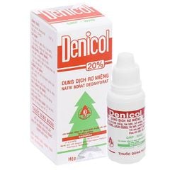 Dung dịch rơ miệng Denicol 20% Sagopha điều trị tưa lưỡi, lở miệng, sưng lợi (15ml)