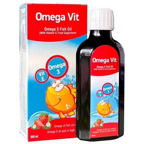 Siro Omega Vit, bổ sung Omega 3 (DHA và EPA) hỗ trợ phát triển não bộ và thị lực cho trẻ