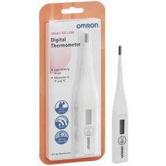 Nhiệt kế điện tử đo thân nhiệt Omron MC-246 của Nhật, đo nhiệt độ cơ thể nhanh, chính xác +-0.1°C, lưu kết quả đo