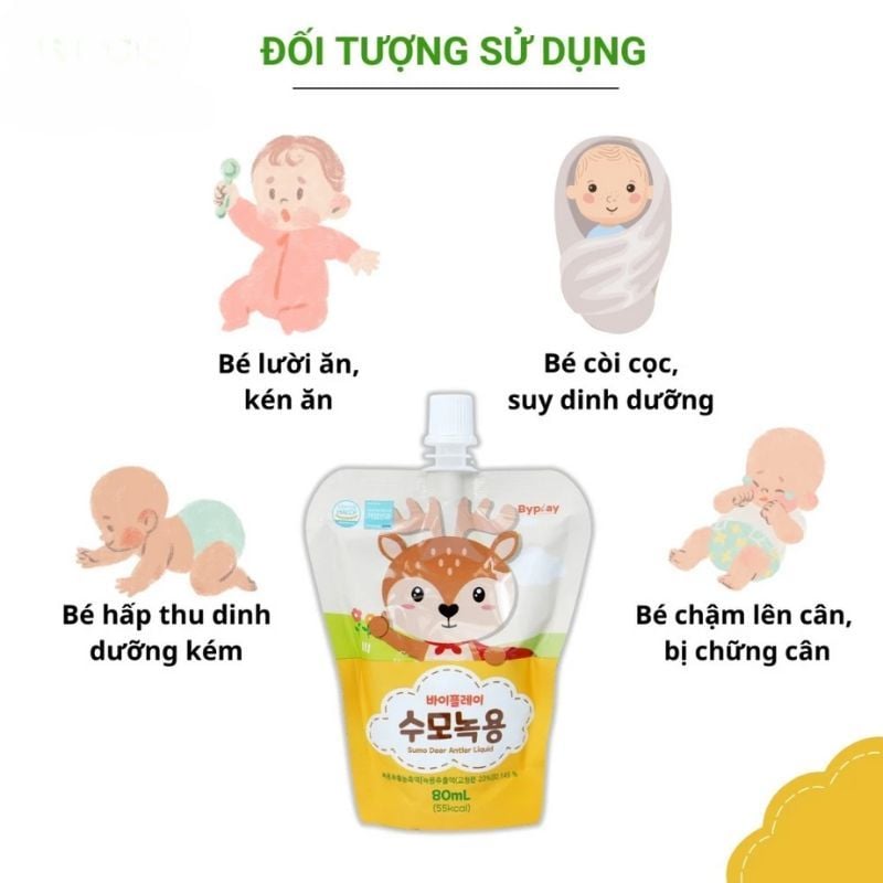 Nước Gạc Nhung Hươu ByPlay Sumo Deer Antler Liquid -  Giúp Bé Ăn Ngon, Tăng Cân Và Phát Triển Khỏe Mạnh