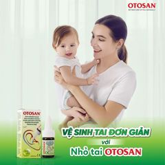 Dung dịch nhỏ tai Otosan Ear Drops giúp kháng khuẩn, chống viêm và giảm đau tai, lọ 10ml