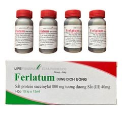 Dung dịch uống sắt hữu cơ Ferlatum 40mg trị thiếu máu do thiếu sắt, phụ nữ mang thai và cho con bú, hộp 10 chai 15ml