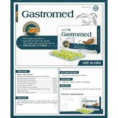 Gastromed Medstand, viên uống giảm acid dạ dày, khó tiêu và đầy hơi, hộp 3 vỉ x 10 viên