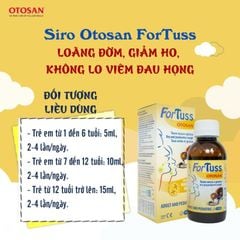 Siro ho ForTuss - Giảm ho khan, ho có đờm đặc, an toàn và hiệu quả cho trẻ từ 1 tuổi, chai 150ml