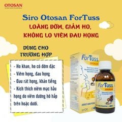 Siro ho ForTuss - Giảm ho khan, ho có đờm đặc, an toàn và hiệu quả cho trẻ từ 1 tuổi, chai 150ml