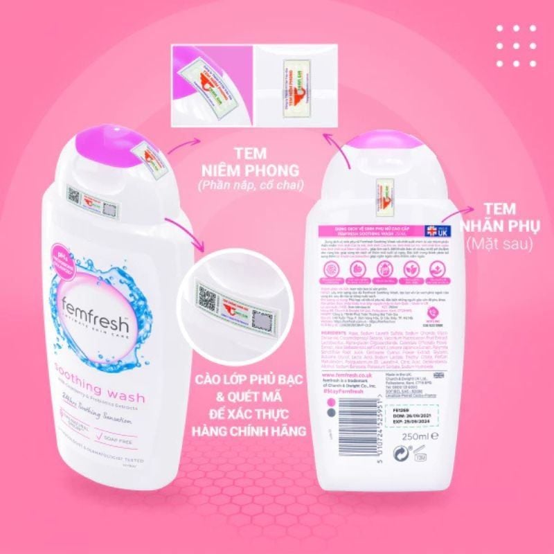 Dung Dịch Vệ Sinh Femfresh Màu Hồng - Làm Sạch Sâu, Khử Mùi Vượt Trội, An Toàn Cho Mọi Làn Da (250ml)