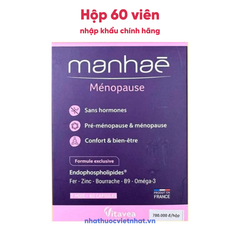 Viên uống cân bằng nội tiết Manhae Menopause Nutrisante, nhập khẩu chính hãng từ Pháp
