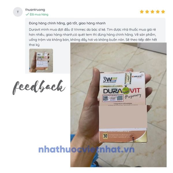 nhathuocvietnhat.vn-Feedback vitamin tổng hợp cho bầu Duravit Pregnancy của chị thuantruong