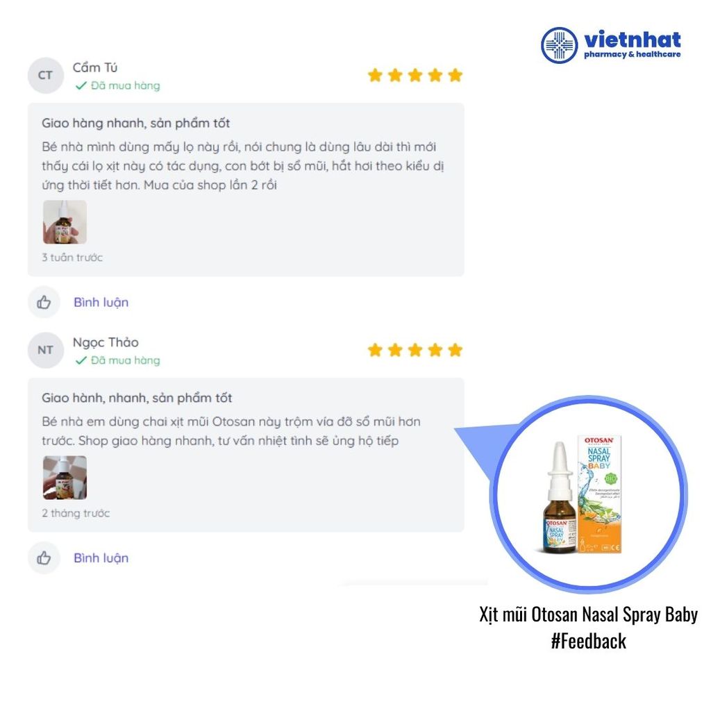Xịt mũi Otosan Nasal Spray Baby - Hỗ trợ giảm nghẹt mũi, viêm mũi cho bé, nhập khẩu từ Ý