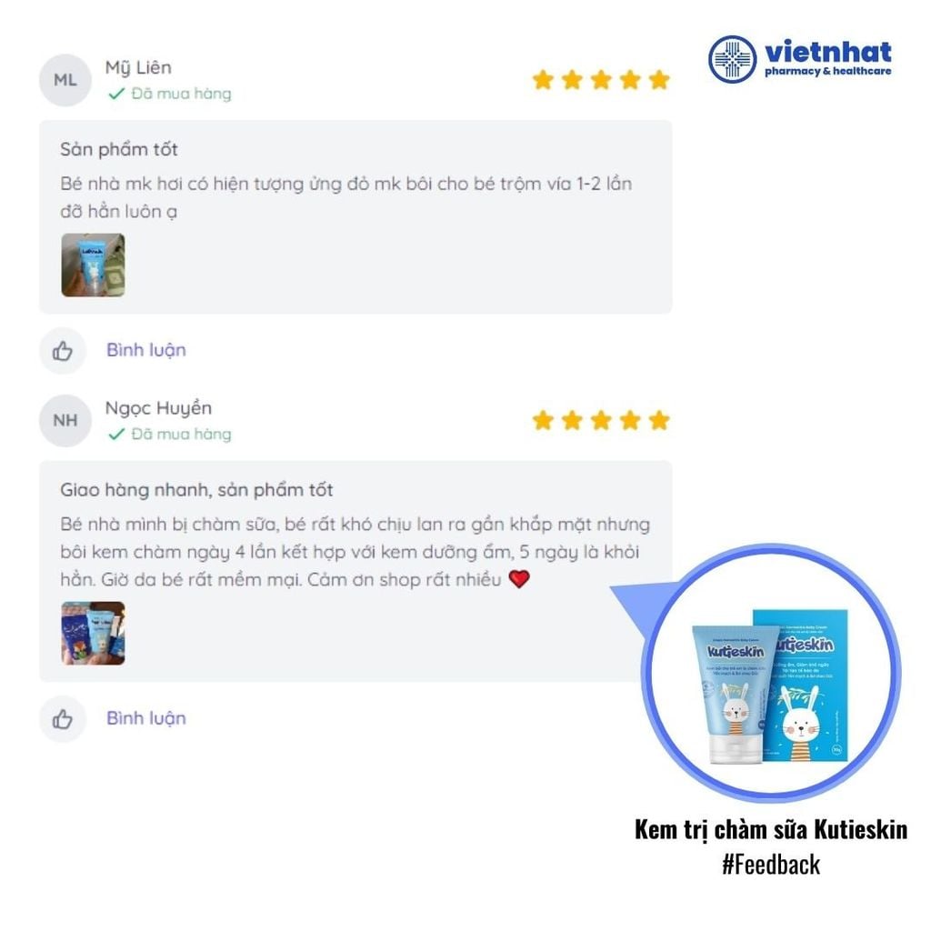 Kem Kutieskin cho trẻ bị chàm sữa, dưỡng ẩm, tái tạo da (màu xanh nhạt) tuýp 30g