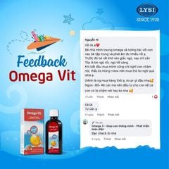 Siro Omega Vit, bổ sung Omega 3 (DHA và EPA) hỗ trợ phát triển não bộ và thị lực cho trẻ