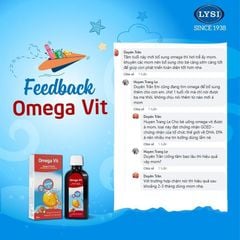 Siro Omega Vit, bổ sung Omega 3 (DHA và EPA) hỗ trợ phát triển não bộ và thị lực cho trẻ