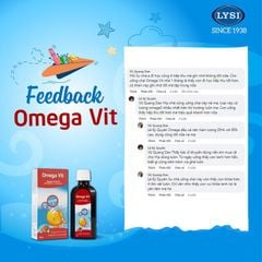 Siro Omega Vit, bổ sung Omega 3 (DHA và EPA) hỗ trợ phát triển não bộ và thị lực cho trẻ
